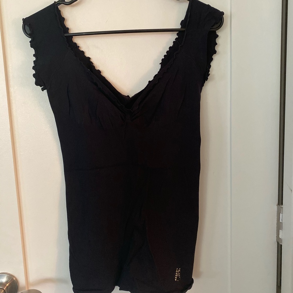 Ribbed off the shoulder top